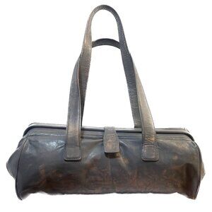Maxx New York Oversized Framed Duffel | Taupe Leather Doctor Bag
